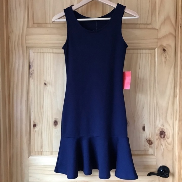 Foreign Exchange fitted ruffle bottom bodycon tank dress size small - Picture 2 of 14